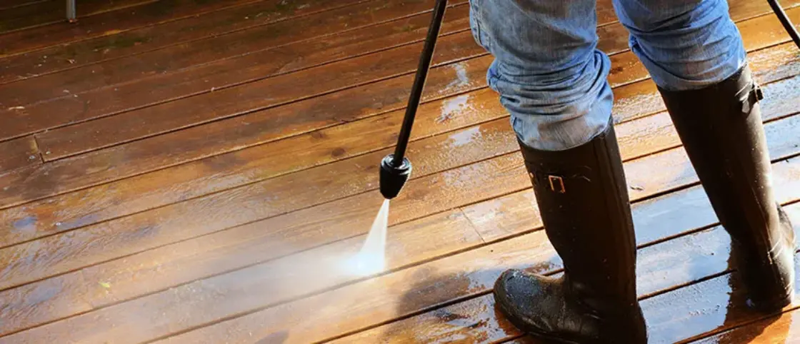 cleaning a deck or patio