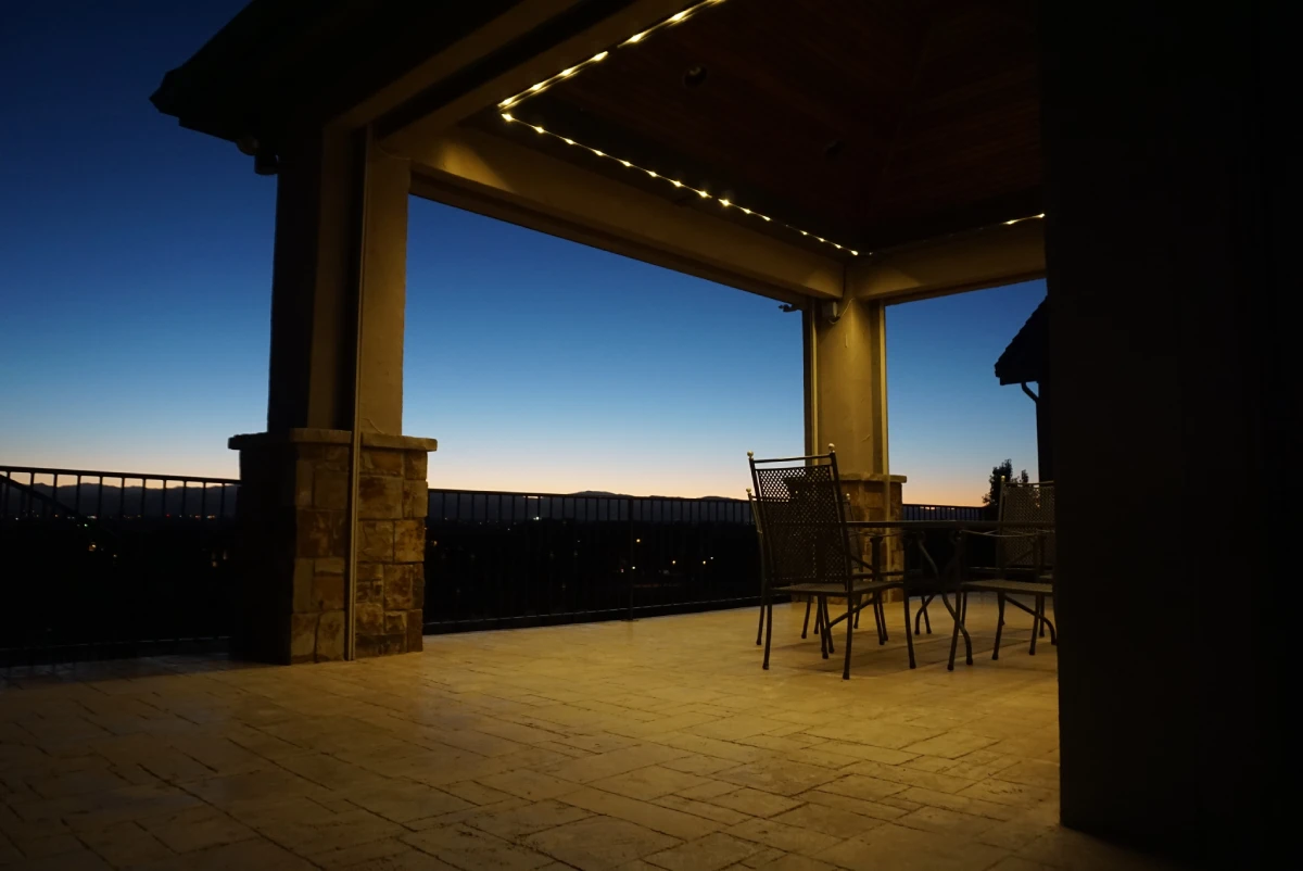 Accent features on a modern house