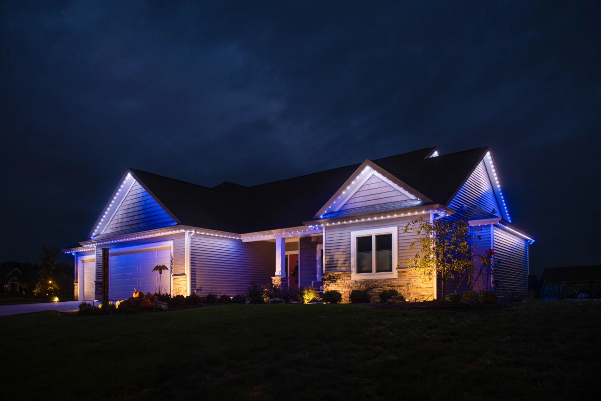Well-lit house for security and safety