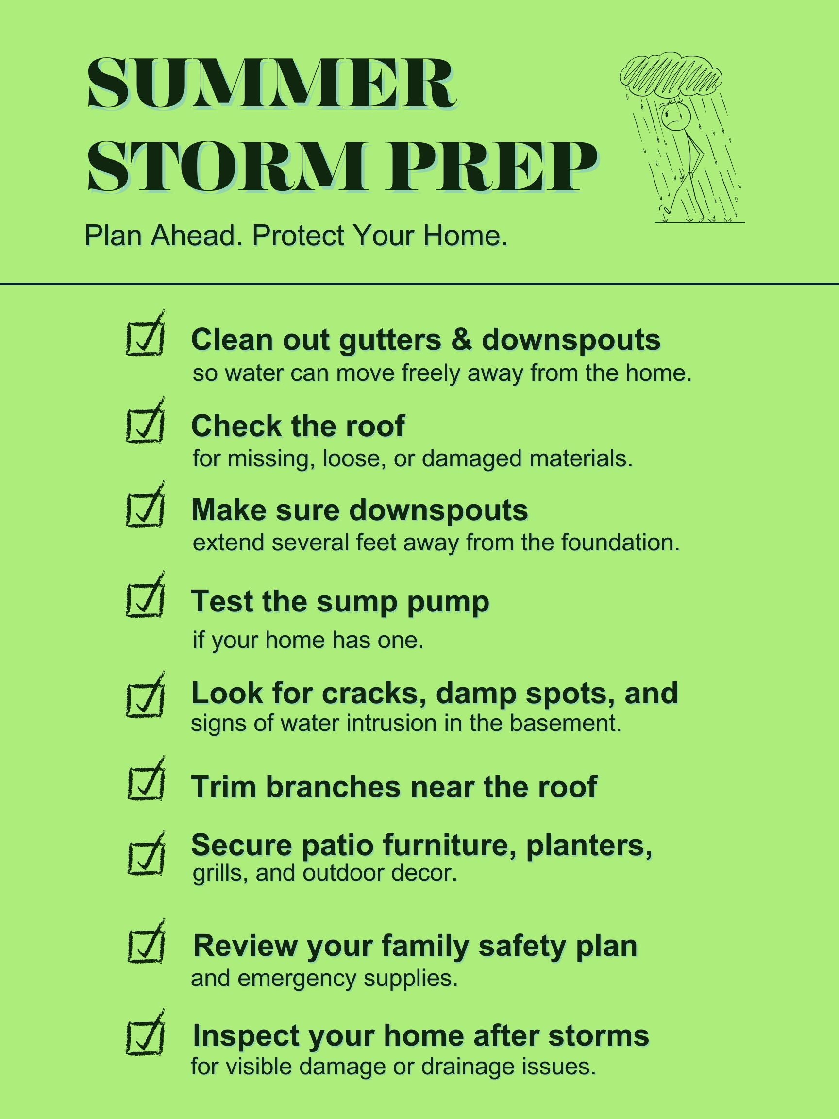 Summer Storm Prep Checklist