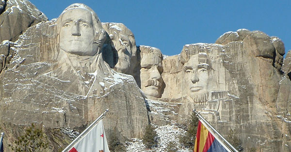 Sightseeing at Mount Rushmore near Spearfish Canyon, SD
