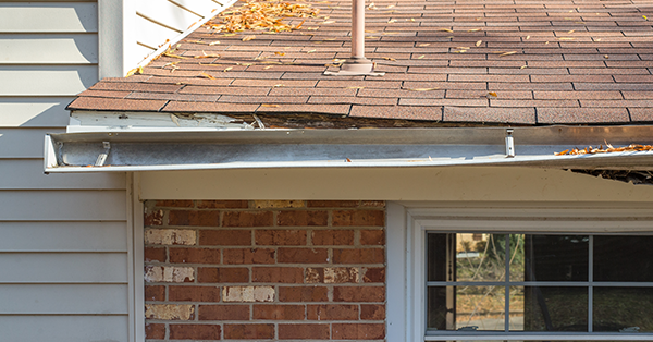 Missing gutter hangers can cause sagging gutters