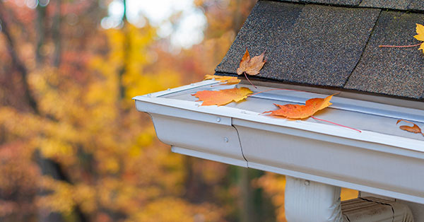 LeafFilter-protected non clogging gutters