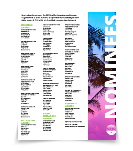 A list of 2019 nominees for the LeafFilter Summit Awards